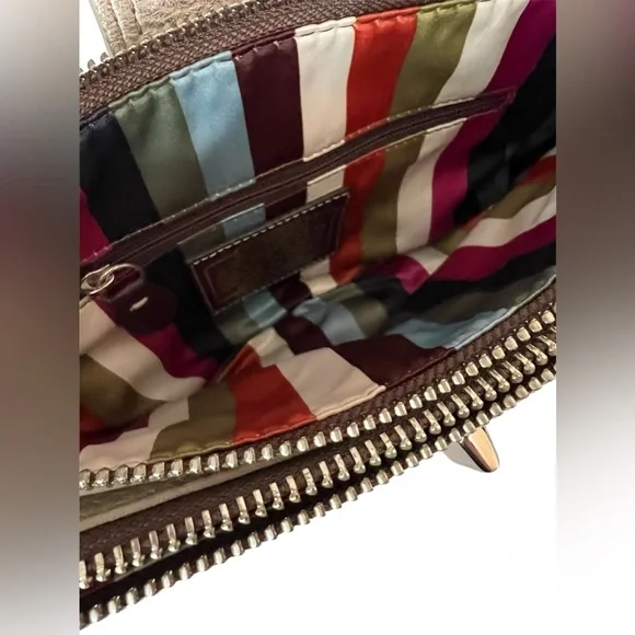 RARE Vintage Coach Legacy Metallic Leather Bridgit Clutch Purse Limited Edition - Picture 10 of 16